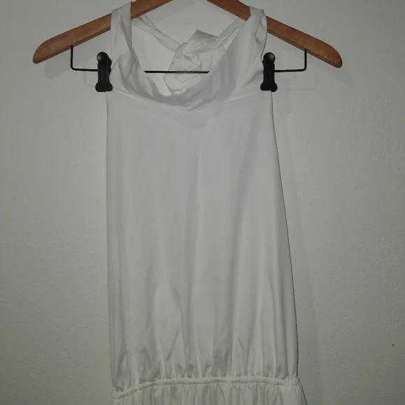 NWT VINCE White Backless Halter Dress - Picture 9 of 11